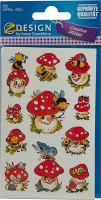 Produktbild von Zweckform Schmucketikett Fliegenpilz 4304