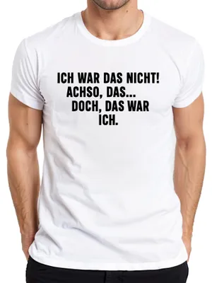 Produktbild von Ich war das nicht Achso doch das war ich lustig sarkastisch humor Herren T-Shirt, Weiß, L