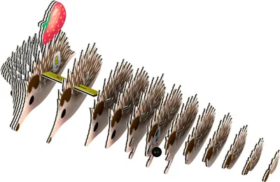Obrázek produktu pro Eugy Hedgehog, 24 kusů, Zvířata, 6 rok/roky