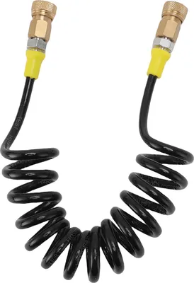 Productafbeelding van Terugstroomslang 8 mm met twee vrouwelijke snelkoppelingen 63 mPa M10x1 voor hoogdrukpompen - spiraalslang voor duiktanks