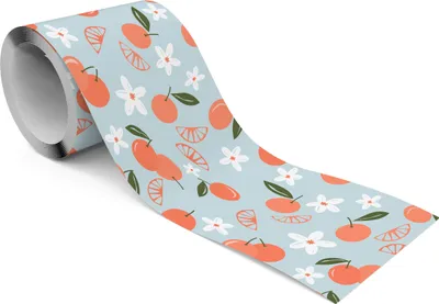Produktbild von Muralo Selbstklebende Bordüre Tapetenbordüre ORANGEN Blumen Blätter für Küche Esszimmer