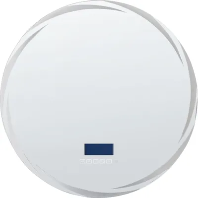 Produktbild von BELIANI Badspiegel Silber Rund ⌀ 60 cm mit LED Beleuchtung Antibeschlag Bluetooth Lautsprecher Uhr Touch Sensor Modern Lichtspiegel Wandspiegel