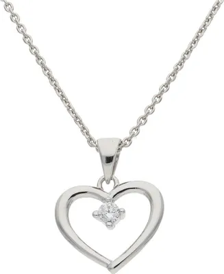 Produktbild von JuwelmaLux Anhänger Herz 925/000 Sterling Silber mit synth. Zirkonia JL10-02-3382