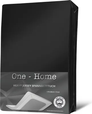 Produktbild von Topper Spannbettlaken Bettlaken schwarz 180x200 - 200x200 Heavy Jersey Baumwolle