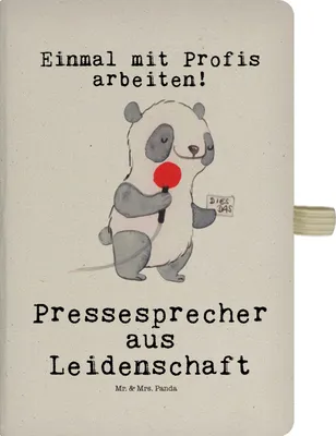 Produktbild von Mr. & Mrs. Panda notizbuch Pressesprecher Leidenschaft - Transparent - Geschenk, Journal, skizzenbuch a4, Tagebuch, Adressbuch