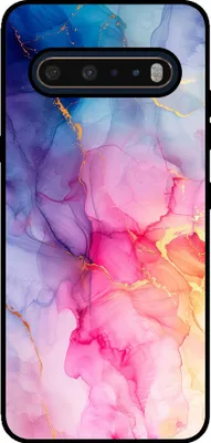 Produktbild von Smartphonica Telefon Fall geeignet für LG V60 mit Marmor Druck - TPU zurück Abdeckung Fall Marmor Design - Regenbogen