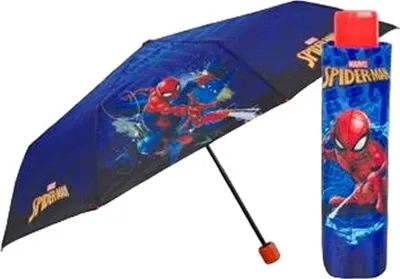 Produktbild von Faltbarer Regenschirm Spider-Man Perletti Blau Ø 91 cm Für Kinder