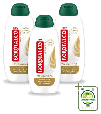 Image de 3 gels douche hydratants Borotalco - Vanille et avoine - 250 ml - Lot de 3
