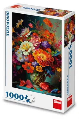 Produktbild von DINO Puzzle Blumen in 1000 Dpks
