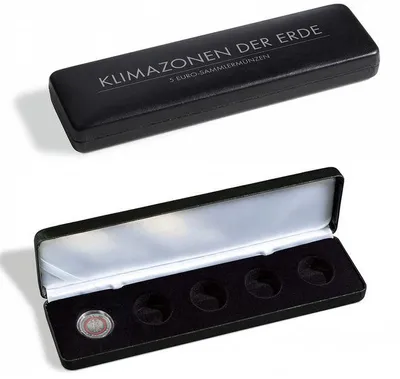 Produktbild von Münzetui NOBILE für 5 dt. 5-Euro-Sammlermünzen Klimazonen der Erde in Kapseln, schwarz
