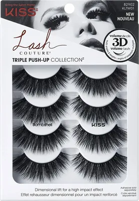 Produktbild von Kiss | Umělé řasy, pásky na řasy, Bombshell Multi, dlouhé, husté, 4 páry