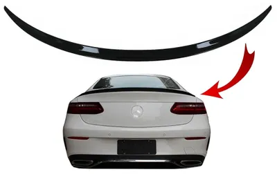 Produktbild von Kofferraumspoiler für Mercedes E-Klasse C238 Coupé 2016+ Glänzend schwarz.