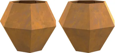 Produktbild von Pflanzkübel 2 pcs Rostig 100 x 100 x 80 cm Wetterfeststahl