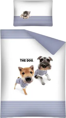 Produktbild von Kinderbettwäsche The Dog Sailors blau 100/135, 40/60