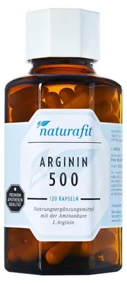 Produktbild von naturafit Arginin 500 Kapseln, 120 St. Kapseln