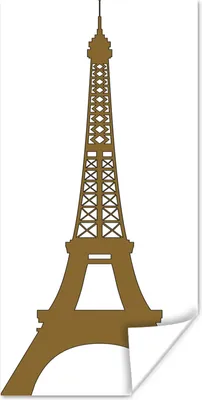 Produktbild von MuchoWow® Poster Eine Illustration des Eiffelturms in Paris 75x150 cm - Dekoration für die Wände
