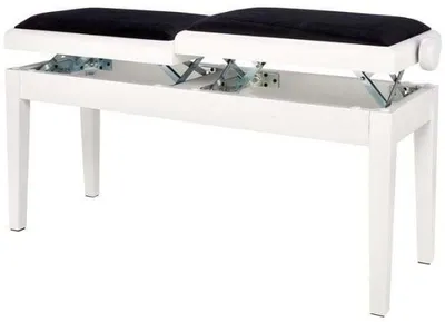 Produktbild von GEWA 130220 Double Doppelklavierbank White Matt