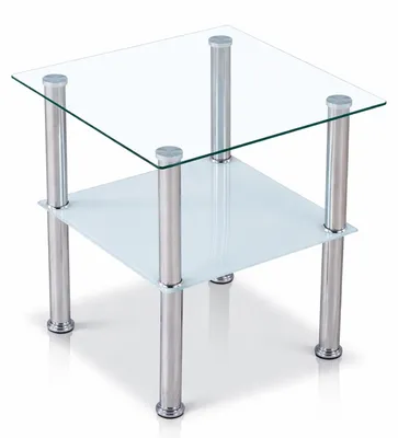 Produktbild von HOOZ Beistelltisch 40x40cm mit sandierter Ablage - quadratisch