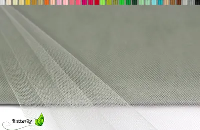 Produktbild von TÜLL Stoff 10m x 150cm, Farbauswahl:silber / grau 077