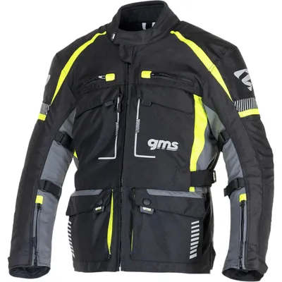 Produktbild von GMS Everest 3in1 Motorrad Textiljacke, schwarz/gelb, XL