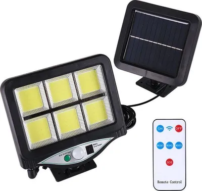 Zdjęcie produktu dla Lampa solarna z czujnikiem ruchu zmierzchu + pilot