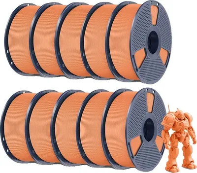 Image de filament pour imprimante 3D, matériau écologique, impressions durables, orange ensoleillé