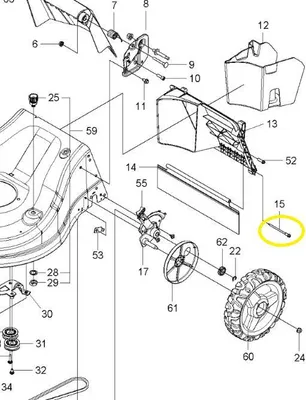 Zdjęcie produktu dla Osłona koła L 321AHX Husqvarna 598454601