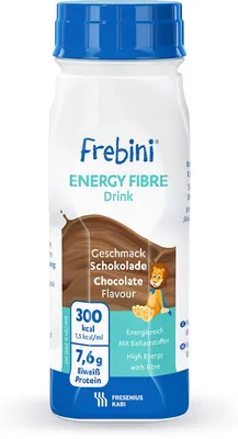 Produktbild von Frebini Energy Fibre Drink Schokolade Trinkfl. 4X200 ml