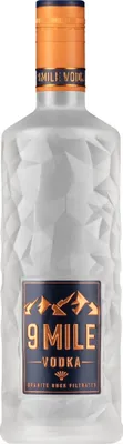 Produktbild von 9 MILE Vodka 1 x 1,0 l – 37,5 % Vol. mit LED-Beleuchtung – milder Vodka für Bars, Partys, Longdrinks und Cocktails
