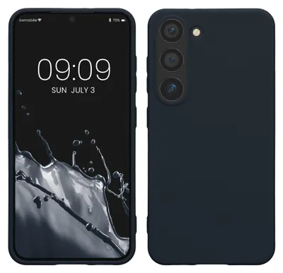 Produktbild von kwmobile Handyhülle für Samsung Galaxy S23 Hülle - TPU Case - Kabelloses Laden - Schutzhülle Cover in Dunkelblau