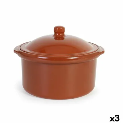 Obrázek produktu pro Kastrol s víkem Azofra Pečená hlína 30,5 x 28 x 21 cm (3 ks)