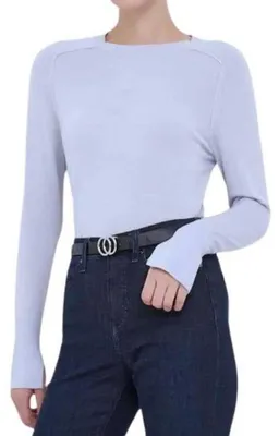 Produktbild von Calvin Klein - Pullover Top für Damen, Raglanärmel NA901 (L) (Blau)