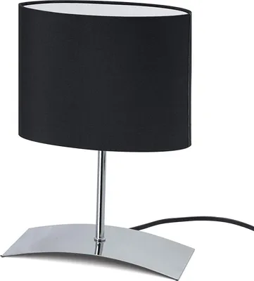 Produktbild von Design Tischleuchte Lampe "Blacky" mit schwarzem Stoffschirm