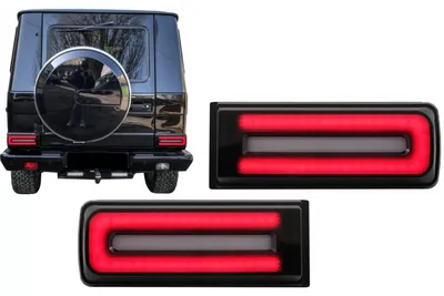 Productafbeelding van LED achterlichtstrip voor Mercedes G W463 08-17 met facelift-look van 2018, dynamisch.