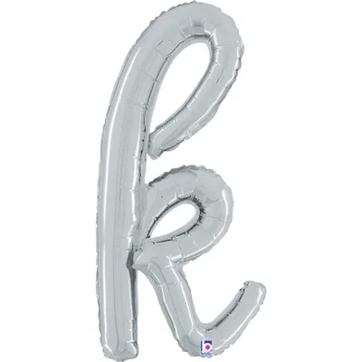 Produktbild von ABC14 Folienballon Buchstabe Skript Silber | K 61 cm