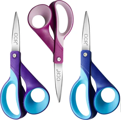 Produktbild von CCR Linkshänder Bastelscheren - 18.5cm, Komfort Griff, für Schulen, Wohnungen, Büro
