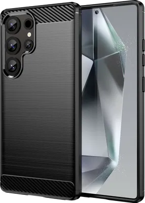 Produktbild von Carbon Hülle für Samsung Galaxy S25 Ultra Handyhülle Back Cover Handy Tasche