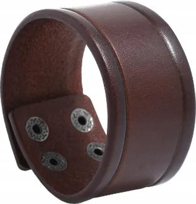 Produktbild von Punk-Lederarmband für Herren, Braun