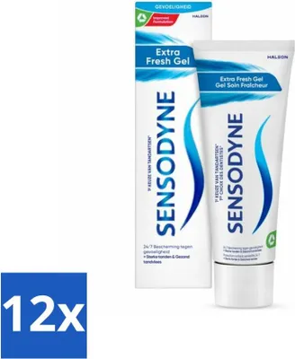 Immagine prodotto di Sensodyne Dentifricio Extra Fresco Gel Rinfrescante 75 ml - Confezione risparmio - 12 pezzi