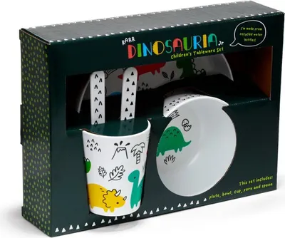 Produktbild von Dinosauria Dinosaurier Kinder Geschirr 5er Set
