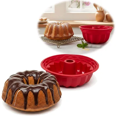 Produktbild von Silikon Gugelhupf Backform 24cm Rund Napfkuchenform Gugelhupfform Kuchenform