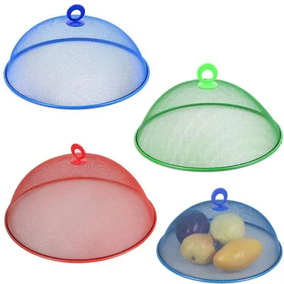 Produktbild von 3-teiliges Set wiederverwendbarer Edelstahl-Lebensmitteldeckel mit Griffen, für Küche und Picknicks (3 Farben)