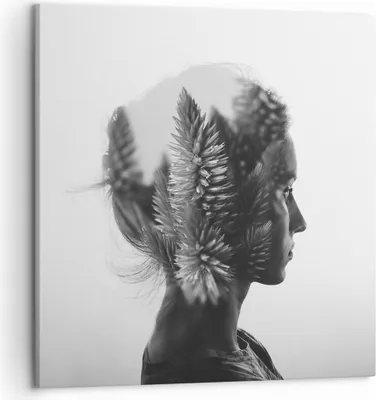 Produktbild von Bild auf Leinwand - Leinwandbild - Frau Abstraktion - 50x50cm - Wand Bild - Wanddeko - Wandbilder - Leinwanddruck - Bilder - Kunstdruck - Wanddekoration - Leinwand bilder - Wandkunst - AC50x50-3799