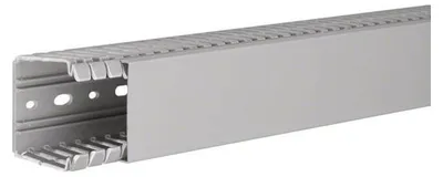 Zdjęcie produktu dla Hager BA760060, Kanał kablowy, Szary, PCW, V0, EN50085-2-3, 60 mm