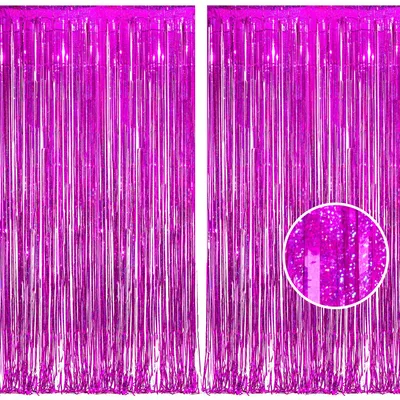 Productafbeelding van Metaalfolie gordijn - Glanzend - Achtergrond voor fotoshoots en decoratie - 2 stuks, 1x2,5 meter