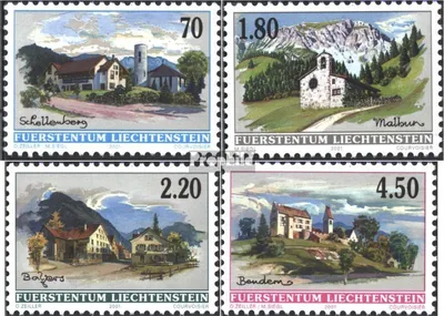 Produktbild von Briefmarken Liechtenstein 2001 Mi 1262-1265 (kompl.Ausg.) gestempelt Dorfansichen