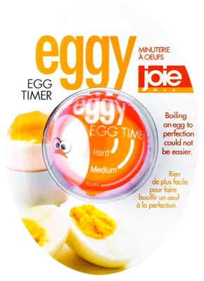 Image de Joie Eggy - Minuteur à œuf, orange, 108 mm, 31,8 mm, 133,3 mm, 28,35 g, blister