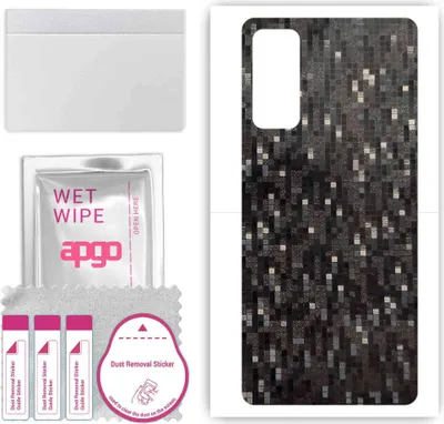 Produktbild von apgo Rückseite Schutzfolie, Skin, kompatibel mit Xiaomi Redmi K50 Gaming AMG F1, Hinten Displayschutzfolie aus Vinylfolie, kratzfest, einfache Montage - Carbon Black Pixel