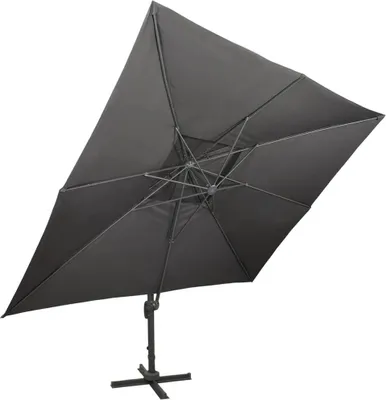 Produktbild von vidaXL Ampelschirm mit Doppeldach Anthrazit 400 x 300 cm