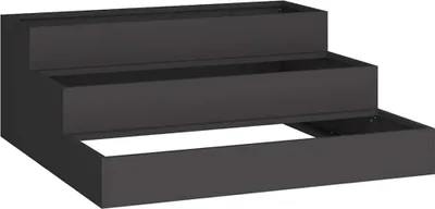 Produktbild von vidaXL Garten-Pflanzgefäß Schwarz 90 x 90 x 35 cm Kaltgewalzter Stahl